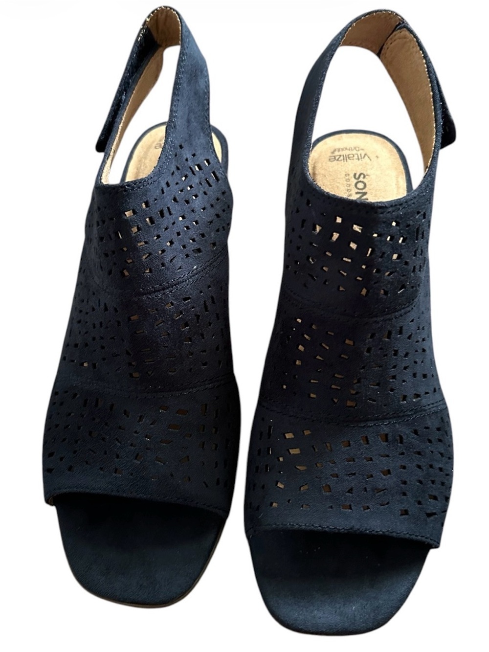 Sonoma Navy Perforated Slingback Sandals size 7.5